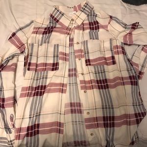 pink and beige flannel size S